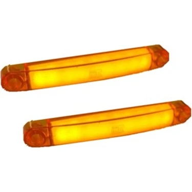 Reycar 2 Adet Neon Parmak LED Lamba Slim Model Turuncu 12-24