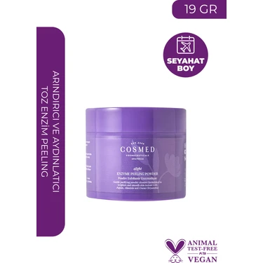 Cosmed Aydınlatıcı Ve Arındırıcı Toz Peeling 19 gr / Alight Enzim Peeling