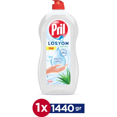 Pril Losyon Elde Yıkama Bulaşık Deterjanı Aloe Vera 1440 ml Hassas Ciltler Soğuk Suda