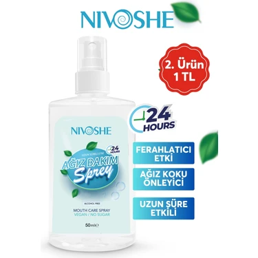 Nivoshe Premium Ağız Kokusu Önleyici Giderici Sprey Anında Koku Giderici Sprey 50