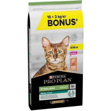 Pro Plan Somonlu Kısırlaştırılmış Kuru Kedi Maması 10+2 Kg Alabalık Lezzeti ile