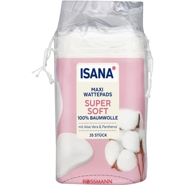 Isana Maxi Pamuk Diskleri Aloe Vera İçeren Yumuşak Makyaj Temizleme Mendilleri 35