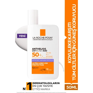 La Roche-Posay Anthelios Uvmune Yüz Güneş Kremi SPF50+ Lekeli Ciltler İçin Renksiz