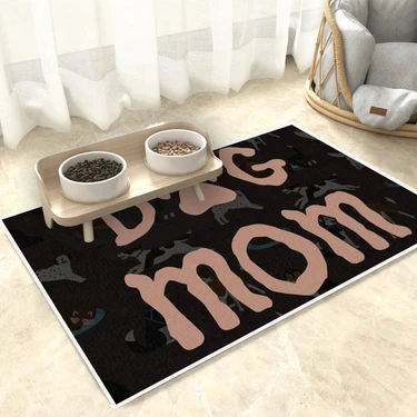 Kedi ve Köpek Mama Altlıgı Evcil Hayvan Beslenme Matı(Dog Mom)2 Kolay Temizlenir