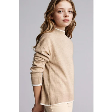 DeFacto Bisiklet Yaka Triko Kazak Kız Çocuk