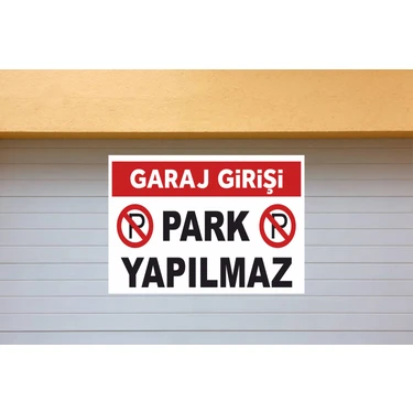 Garaj Girişi Park Yapılmaz Sticker 50X35CM Folyo Baskı Kolay Uygulama Yüksek