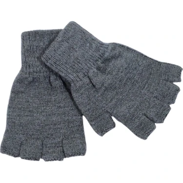 Axe Sportswear Unisex Çocuk Parmaksız Kesik Yarım Parmak Kışlık Örme Triko Eldiven 9 - 15