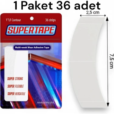 True Tape Supertape Protez Saç Bandı Oval 1''lf (2,5 cm x 7.5 cm) 36