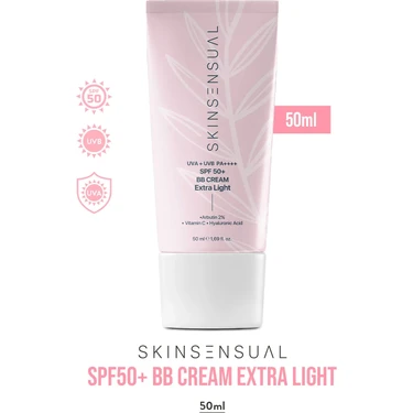 Skin Sensual 50 ml BB Krem Extra Light Tüm Cilt Tipleri İçin Aydınlık ve Canlılık Sağlayan