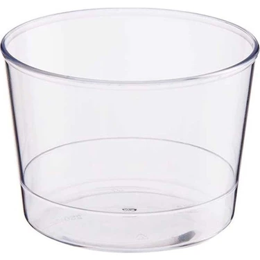 Kristal Plastik Tatlı Kabı Kasesi Kapaksız 250CC 30