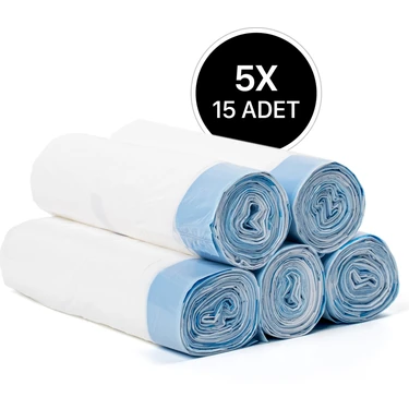 Xenon Smart Akıllı Kedi Tuvaleti 5'li Atık Torbası Cat Cleaner Çöp Poşeti 75 Adet (X8623 & X8624
