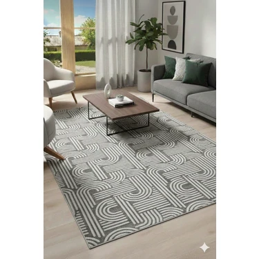 Babil Home Kaymaz Tabanlı Kesme  Salon Koridor Mutfak Yatak Odası Halısı 6012