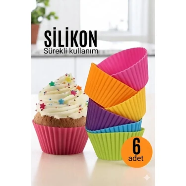 SHC4200 Silikon Muffin Kalıbı - Sürekli Kullanım Muffin Kek Kalıbı 6