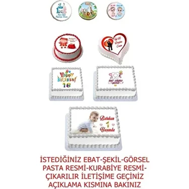 Pasta9 Yenilebilir Pasta Resmi İstenilen Ebat ve Görsel ile Kişiye Özel Lezzetli