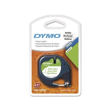 Dymo S0721510 Beyaz LetraTag Kağıt Şerit (12mm x