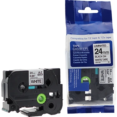 Brother P-Touch Muadili Beyaz Etiket 24 Mm Tze-Tape