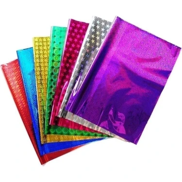 San Elite Metalize Hediye Paketi 12X17 cm Kendinden Bantlı Renkli Hediye Paketi 100'LÜ(1 Paket 100