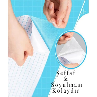 Glanart Dijifix Şeffaf Yapışkanlı Asetat 80MICRON 200x45 cm 1 Adet Cilt Kapağı İçin Kolay