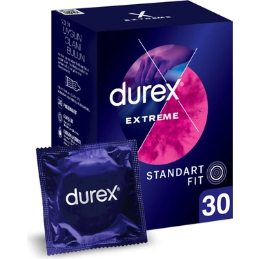 Durex Extreme Prezervatif 30 Adet Tırtıklı ve Ekstra His
