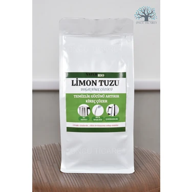 Naturrio Limon Tuzu 1250 gr – Doğal Temizlik Ürünü | Kireç Çözücü &