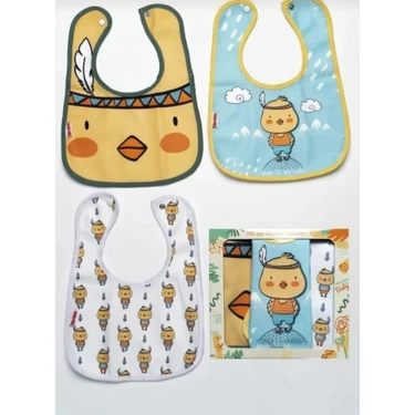 3'lü Civciv Temalı Microfiber Sıvı Geçirmez Mama