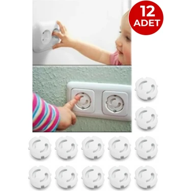Ketbox 12 Adet Priz Kapatıcı | Çocuk Güvenlik Priz Kilidi | Bebek & Çocuk Priz