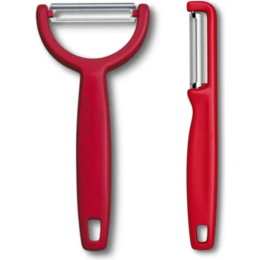 Victorinox Kırmızı Soyma ve Soyacak Seti Paslanmaz Çelik Malzeme ile 2
