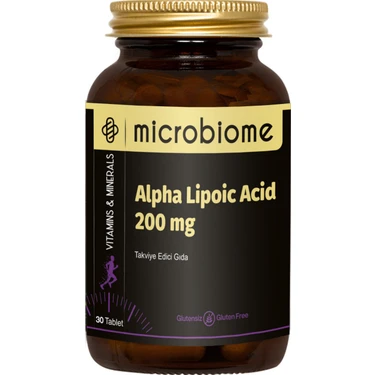 Microbiome Alpha Lipoic Acid 200 mg 30 Tablet Alfa Lipoik