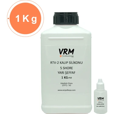 VRM Vernikrecinemarketi Rtv-2 Yarı Şeffaf - Ekstra Yumuşak Kalıp Silikonu  -  1
